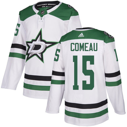 Adidas Dallas Stars 15 Blake Comeau White Road Authentic Youth Stitched NHL Jersey